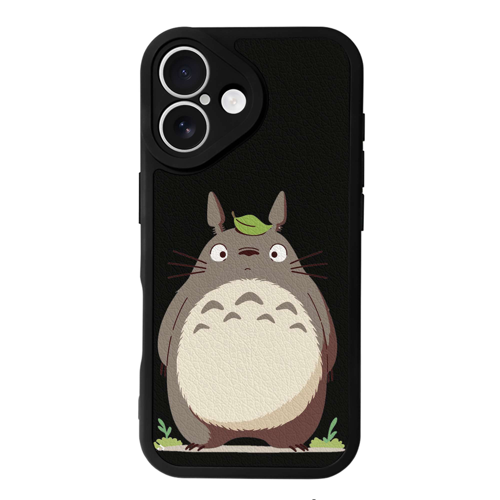 （画像用） となりのトトロ 草壁メイ 草壁サツキ My Neighbor Totoro Satsuki Kusakabe Mei Kusakabe 【iPhone 16シリーズ対応】シリコンスマホケース（レザー調） 材質：シリコン